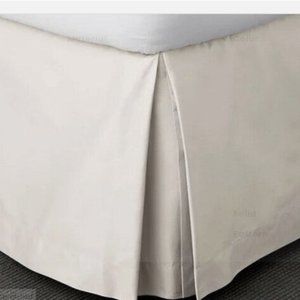 The Company Store Cotton Box Pleat 18" Bed Skirt- King-Ivory